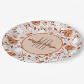 ASSIETTES EN CARTON HALLOWEEN RETRO CITROUILLES SUPER ET GHOSTS (Angle)