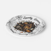 Assiettes En Carton Halloween 👻 saison éffrayante 💀 Plaque de papier (Angle)