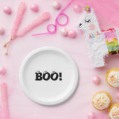 Assiettes En Carton Halloween Scary Boo! yeux noir blanc (Fête)