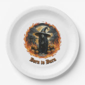 Assiettes En Carton Halloween; Sorcière; Né à Burn; Jack; Papier Napki (Devant)