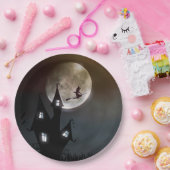 Assiettes En Carton Halloween sorcière Pleine lune (Fête)
