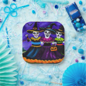 Assiettes En Carton Halloween - Sorcières 2 (Fête)
