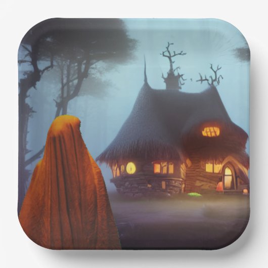 Assiettes En Carton Halloween Specter (Recto)