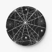 Assiettes En Carton Halloween Spider Web (Devant)