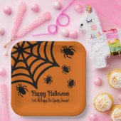 Assiettes En Carton Halloween Spiderweb personnalisé (Fête)