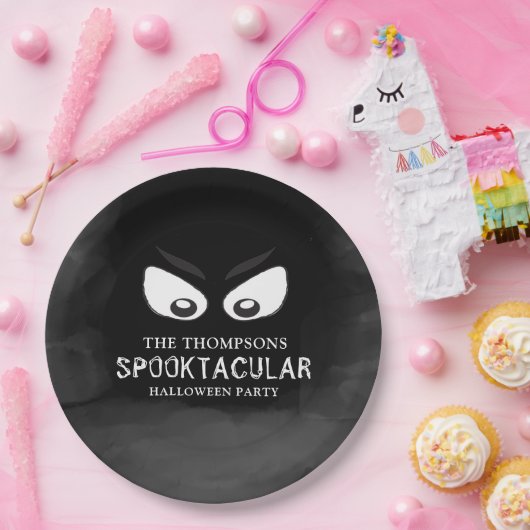 Assiettes En Carton Halloween Spooktacular Effet Éffrayant Fantôme (Fête)