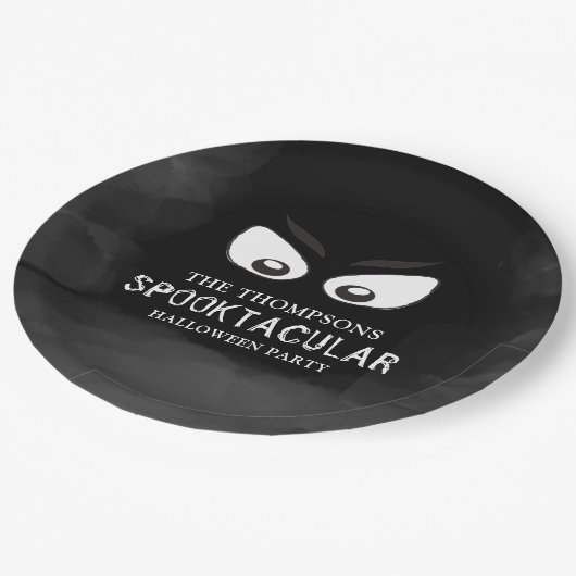 Assiettes En Carton Halloween Spooktacular Effet Éffrayant Fantôme (Angle)