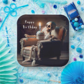 Assiettes En Carton Halloween Squelette d'anniversaire (Fête)