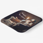 Assiettes En Carton Halloween Squelette d'anniversaire (Angulaire)