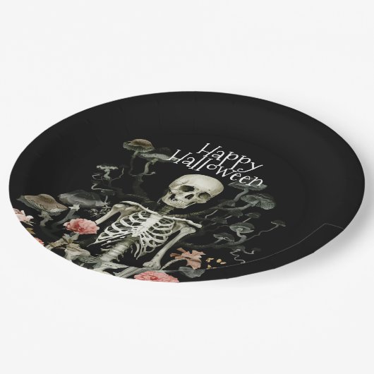 Assiettes En Carton Halloween Squelette Hauné Forêt Noire (Angle)