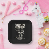 Assiettes En Carton Halloween Squelette J'Ai Trouvé Humerus Costume Dr (Fête)
