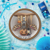 Assiettes En Carton Halloween Squelette Trick ou le traitement (Fête)