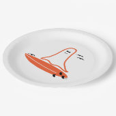 Assiettes En Carton Halloween Surfer Ghost noir (Angle)