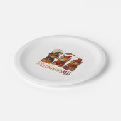 Assiettes En Carton Halloween Thanksgiving Noël Happy HalloThanks (Angle)