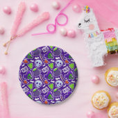 Assiettes En Carton Halloween Thème sorcières et crânes (Fête)