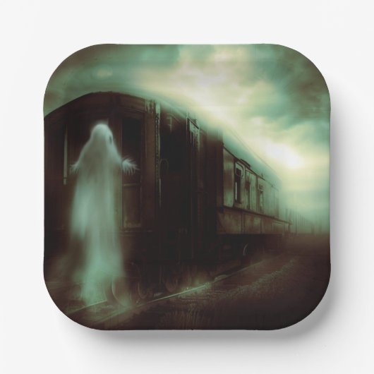 Assiettes En Carton Halloween - Train 1 (Recto)