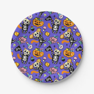 Assiettes En Carton Halloween Trick ou Treat