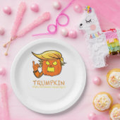 Assiettes En Carton Halloween Trumpkin drôle - Design de costume class (Fête)