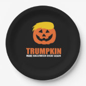 Assiettes En Carton Halloween Trumpkin V2 (Devant)