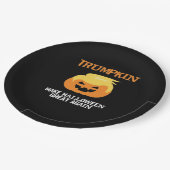 Assiettes En Carton Halloween Trumpkin V3 (Angle)