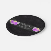 Assiettes En Carton Halloween Un Petit Boo Baby shower Floral (Angle)