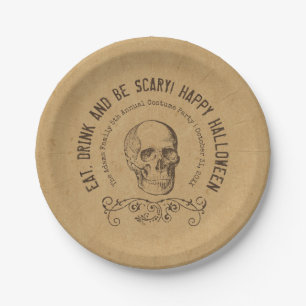 Assiettes En Carton Halloween vintage Personnalisé Parti