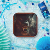 Assiettes En Carton Halloween - Werewolf 3 (Fête)