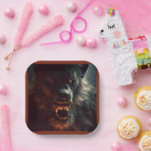 Assiettes En Carton Halloween - Werewolf 3 (Fête)