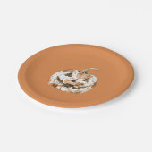 Assiettes En Carton Halloween Western Cowgirl Cowboy Orange Pumpkin (Angle)