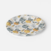 Assiettes En Carton Halloween Whimsical Cauldron et Motif de chats (Angle)