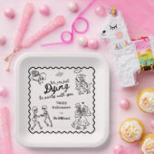 Assiettes En Carton Halloween Whimsical Quirky Main Drake Doodles (Fête)