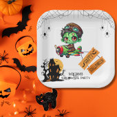 Assiettes En Carton Halloween Whimsical Zombie Pilote Avion Enfants Ha