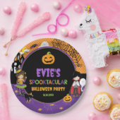 Assiettes En Carton Halloween Witch Dracula Jack-o'-lantern Citrouille (Fête)