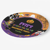 Assiettes En Carton Halloween Witch Dracula Jack-o'-lantern Citrouille (Angle)