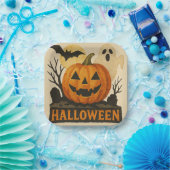 Assiettes En Carton Halloween with a sensual collage technique (Fête)