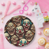 Assiettes En Carton Halloween Zombie Clown Déplaisant éffrayant (Fête)