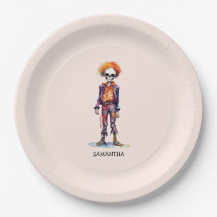 Assiettes En Carton Halloween Zombie Cute Kid personnalisé (6)