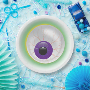 Assiettes En Carton Halloween Zombie Ghost Eyeball Cyclops Eye