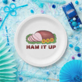 Assiettes En Carton HAM IT UP Holiday Ham Christmas Diner Plaques de n (Fête)