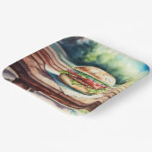 Assiettes En Carton Hamburger (Angulaire)