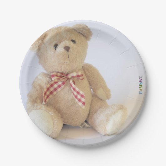 Assiettes En Carton HAMbWG - Articles en papier - Ours en peluche (Devant)