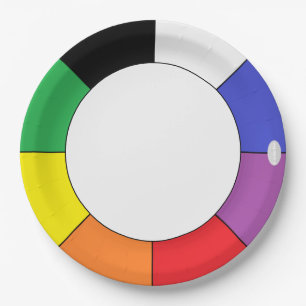 Assiettes En Carton HAMbWG Couleur Roue Conception Papier Dîner Plaque