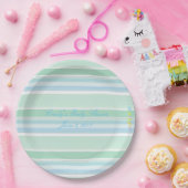 Assiettes En Carton HAMbWG - Papier - Monnaie et Bébé Bleu (Fête)