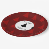 Assiettes En Carton HAMbWG Red Christmas Trees Dinner Plate (Angle)