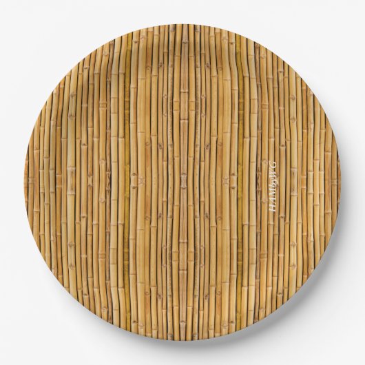 Assiettes En Carton HAMbyWG - Plaque papier 7 ou 9" - Image Bamboo (Devant)