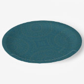 Assiettes En Carton HAMbyWG - Plaque papier 7 ou 9" - Turquoise bohème (Angle)