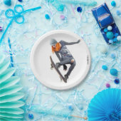 Assiettes En Carton HAMbyWG - Plaque papier - Skateboarder (Fête)