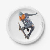 Assiettes En Carton HAMbyWG - Plaque papier - Skateboarder (Devant)