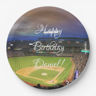 Assiettes En Carton HAMbyWG - Plaque papier - Stade de baseball