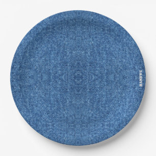 Assiettes En Carton HAMbyWG - Plaques papier 9" - Image Denim